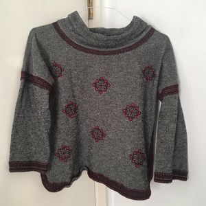 Lucky Brand embroidered sweater top